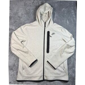 Nike Tech Fleece Full Zip Hoodie Jacket Mens Gray Black Accents Size Large